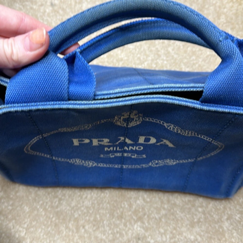 Authentic Prada small Canapa tote - Picture 5 of 9